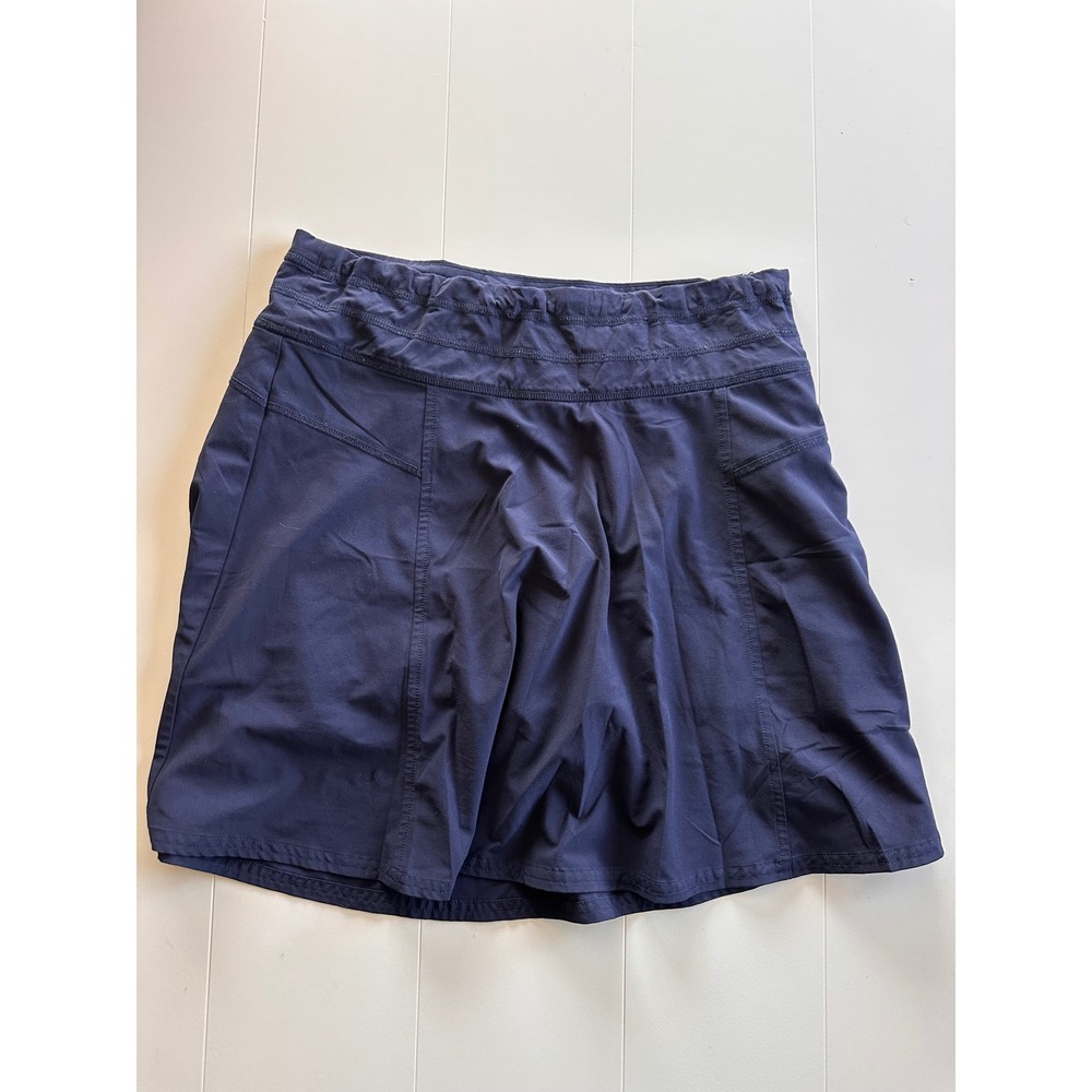 Athleta All Day Skort Navy Blue Athletic Skirt with Built-in Shorts Size 2